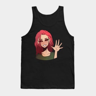 Vampire anime girl with red eyes Tank Top
